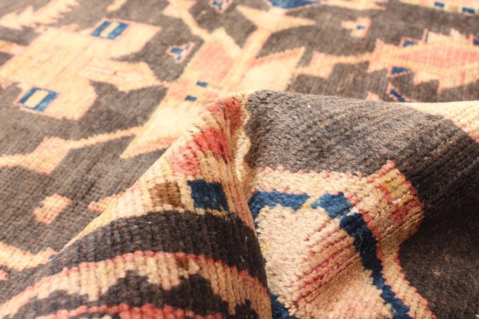 Alfombra tradicional vintage anudada a mano de 4'2" x 6'3" alfombra de lana oriental Foto 3 de 4