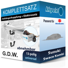 Für Suzuki Swace Kombi 20- G.D.W. Anhängerkupplung abnehmbar + 13polig E-Satz FP