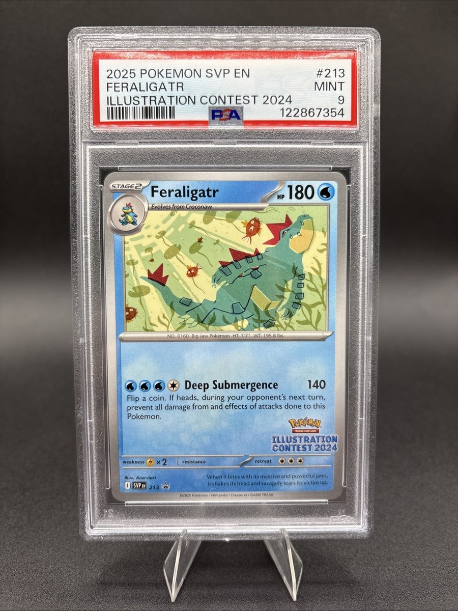 PSA9 AR 50枚 2025 Black Star Promo Illustration Contest 2024 # 213 Feraligatr