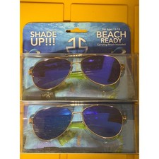 Optix 55 Kids Teens Blue Mirrored Aviator Sunglasses Gold Frame FK17374-06 2pk