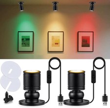 USB Powered Mini Spotlights For Displays 5V Small LED Spot 2PACK Warm Light