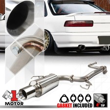 Stainless Steel Catback Exhaust System 4 Beveled Tip For 90-93 Acura Integra
