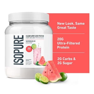 Isopure Clear Low Carb 100% Whey Protein Isolate Powder 20g Protein 14 Servings