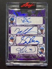 STRAWBERRY GOODEN FERNANDEZ OROSCO 2025 Leaf 4 Of Diamonds Quad Auto Mets 2/7