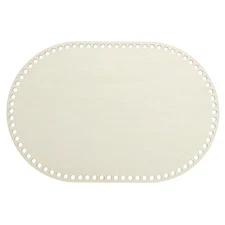 Basket Wood Bottom 12" x 8" Oval Wood Base Crochet Bag Shaper, Wooden