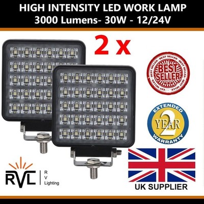 Helle quadratische 48W LED x2 Arbeitslampe Flutlicht Traktor Berge LKW 12V 24V