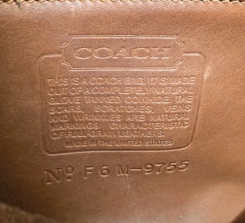 Vintage Coach handschuhgegerbtes Leder Penny Pocket Handtasche Umhängetasche USA 9755 - Bild 4 von 17