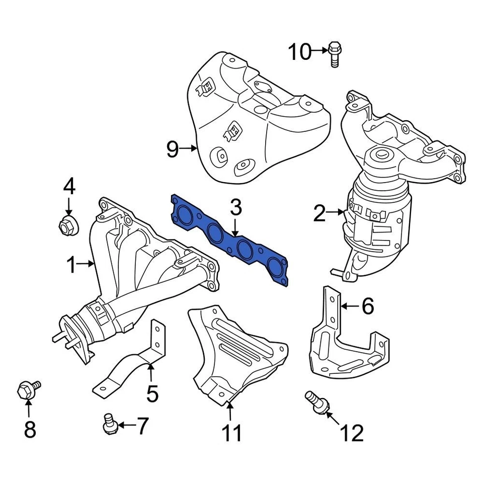 For Kia Optima 2017-2020 Kia Exhaust Manifold Gasket - Image 3 of 4