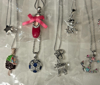 New 20pcsLot Crystal Charm Pendant Necklaces Jewelry #73 Monkey Dolphin Infinity