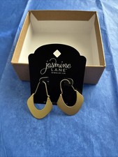 Gold Teardrop Mod Earrings New by Jasmine Lane Jewelry Co.