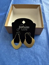 Gold Teardrop Mod Earrings New by Jasmine Lane Jewelry Co.