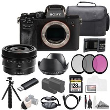 Sony a7R IVA  Sony FE 24mm f/2.8 G Lens 128GB  Ext Bat 3 PC Filter- Kit