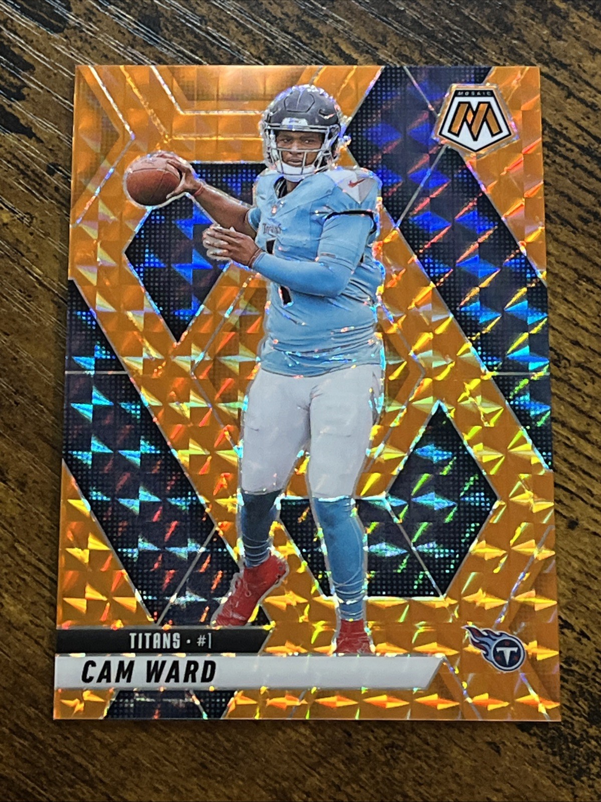 Cam Ward 2025 Mosaic Orange Prizm /199 #382 Rookie RC