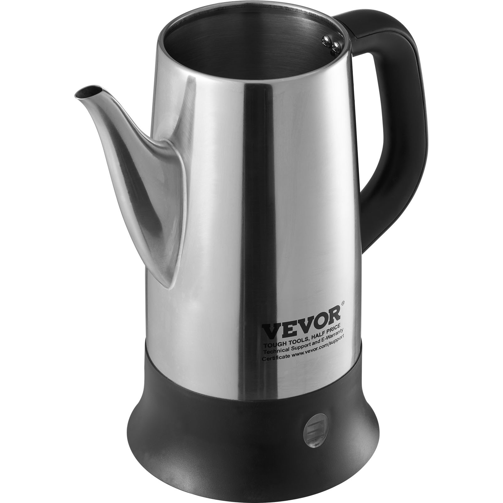 VEVOR 12-Cup Electric Percolator Coffee Pot Stainless Steel Body Coffee Maker