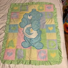 Vintage Care Bears Alphabet Hearts Crib Bedding Set Nursery Bedding