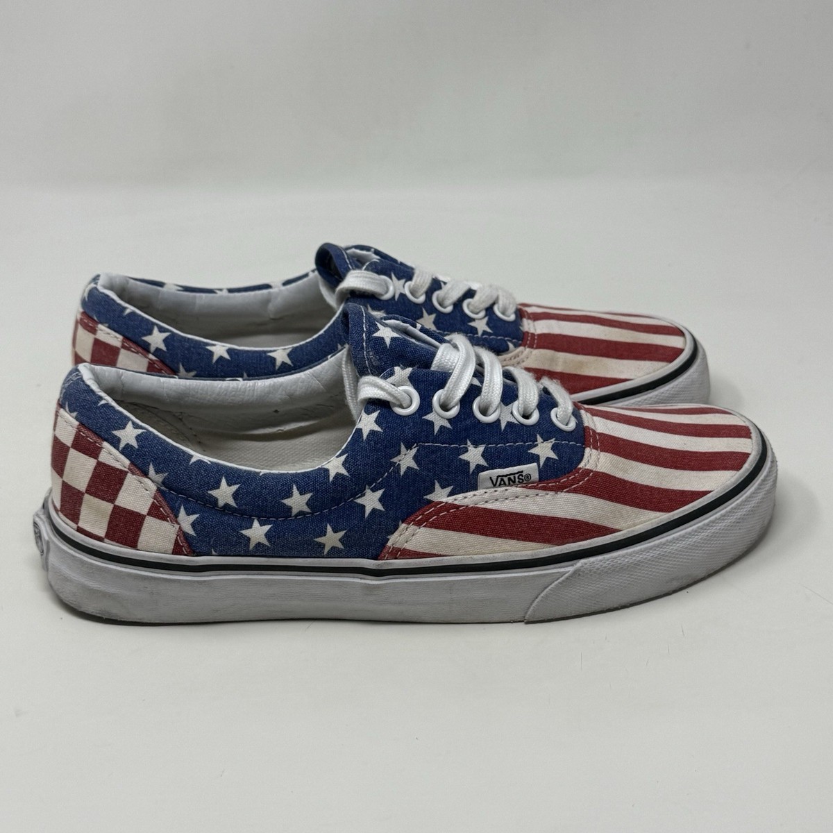 Vans Era Van Doren Sneakers Womens Red White Blue USA Flag