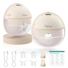 Pump Breast Electric Portable 4 Modes 12 Levels 309mmHg 2 Pack Paruu Wearable