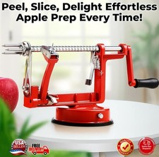 3 in 1 Heavy Duty Fruit Peeler Apple Peeler Corer Slicer Potato w/ Suction Base