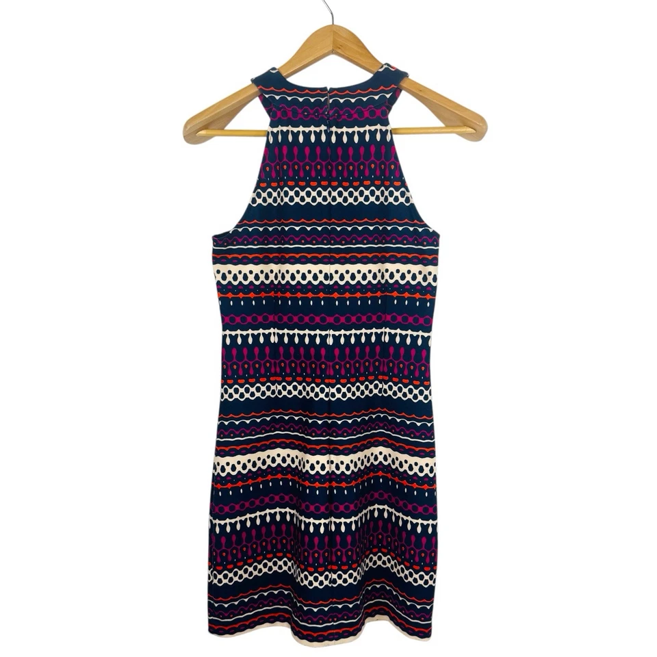 Trina Trina Turk Striped Sleeveless Halter Neck Mini Dress Multi Women's Size S - Image 4 of 4