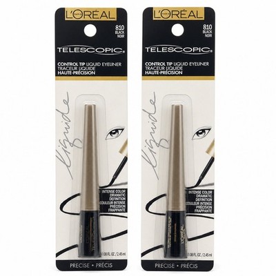 L'Oreal Paris Telescopic Precision Liquid Eyeliner Black 810 2PK
