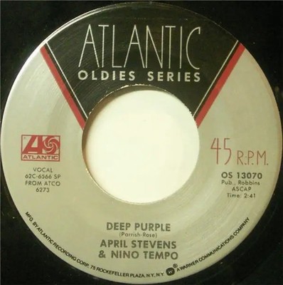April Stevens & Nino Tempo Deep Purple / Sweet And Lovely Vinyl Single 7inch