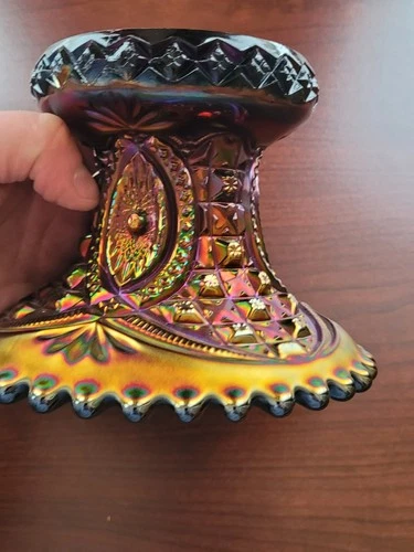 Nice Purple Northwood Carnival Glass Memphis Fruit or Punch Bowl Base