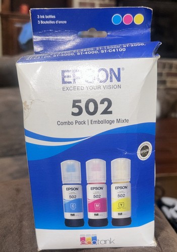 Epson EcoTank T502 Tri-Color Ink Cartridges for Expression/WorkForce Printers - 第 1/1 張圖片