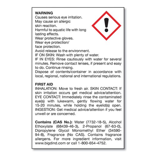 Big D Industries 1358 1-Gal. Water-Soluble Deodorant - Mountain Air (4/CT) New - Picture 3 of 4