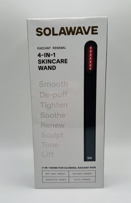 Solawave RADIANT RENEWAL 4-In-1 Skincare Wand ~ MATTE BLACK ~ Red Light Therapy