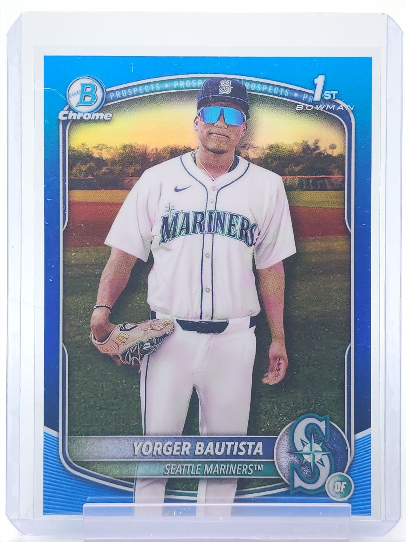 YORGER BAUTISTA 2025 BOWMAN CHROME 1ST TRUE BLUE MARINERS /150 Q4920