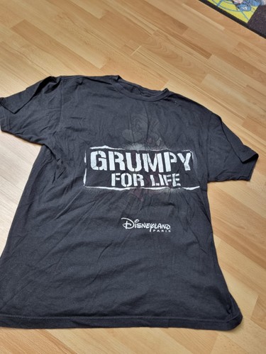 Herren T-shirt - ORIGINAL DISNEYLAND PARIS  -7 ZWERGE - GRUMPY FOR LIFE -GRÖßE L