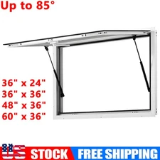 Concession Stand Serving Window Food Truck Service Window with Awning Door &Hook