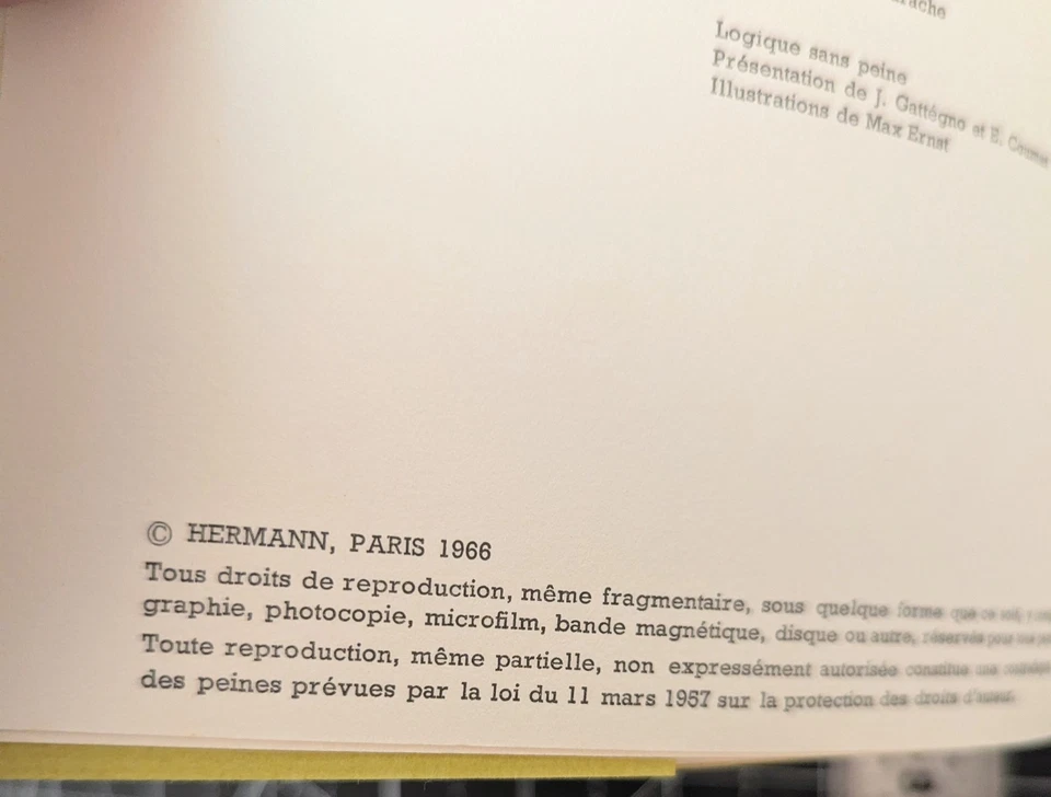 Logique sans peine, Льюис Кэрролл первое издание, Hermann 1966 - Изображение 3 из 4