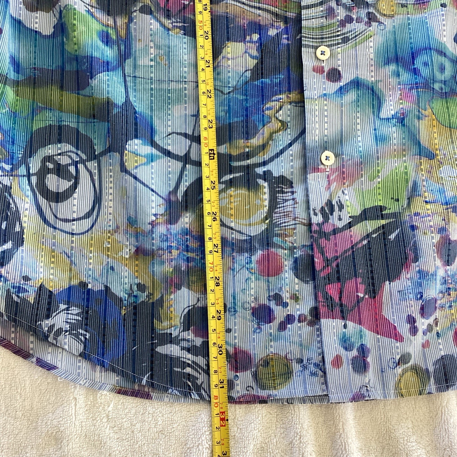 Bugatchi Large Button Down Shirt Abstract Print L… - image 5