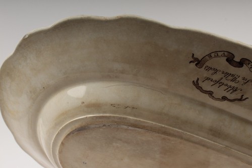 ABBOTSFORD -BELLE VUE - Antique Pottery Staffordshire Transferware Platter Tray - Picture 10 of 12