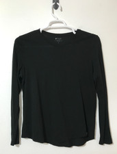 Figs Supersoft Longsleeve Underscrub Shirt Size Medium Black WXXKW1002 50 Pima
