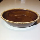 New ListingVintage Hull Pottery Oven Proof USA Brown Drip Glaze Oval Casserole/Serving Dish