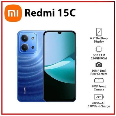 Unlocked Xiaomi Redmi 15C 4G 6.88'' 256GB+8GB Android Smartphone Global Version