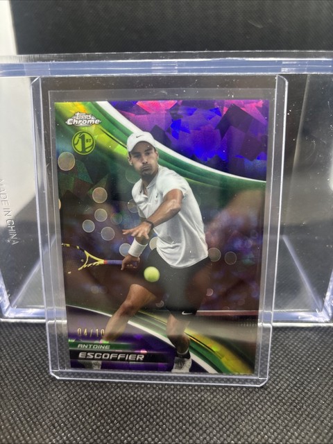 2025 Topps Chrome Sapphire Tennis 4/10 Purple Refractor Antoine Escoffier