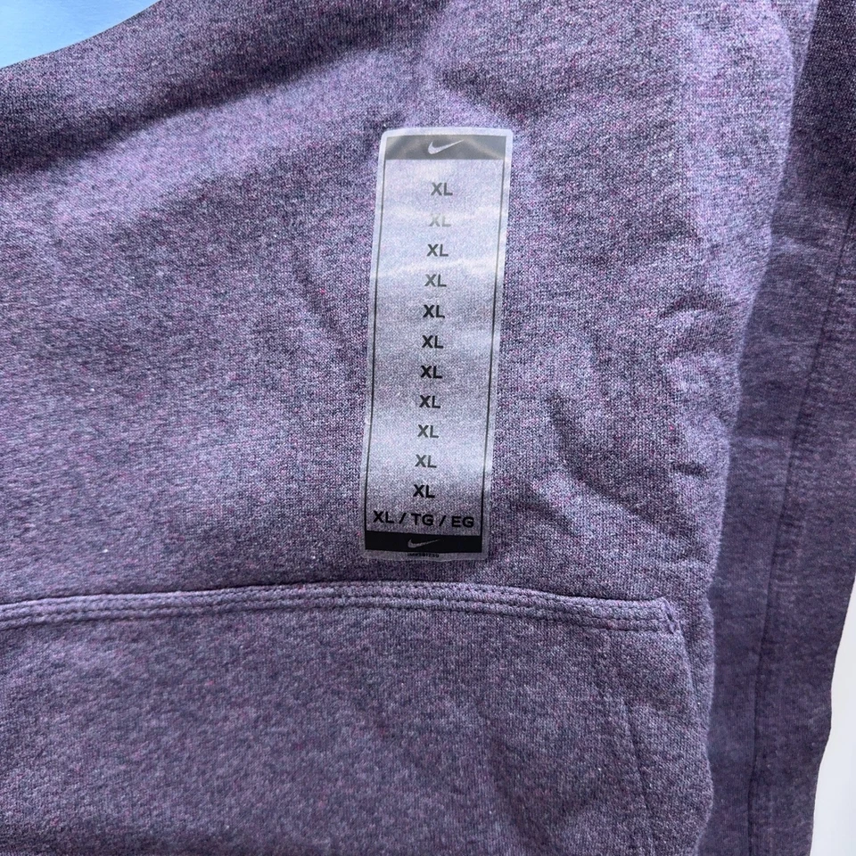 耐克 Sportswear HBR Club 抓绒连帽衫 Heather 紫色 CJ7861-573 XL 码全新男孩 — 第 3/4 张图片