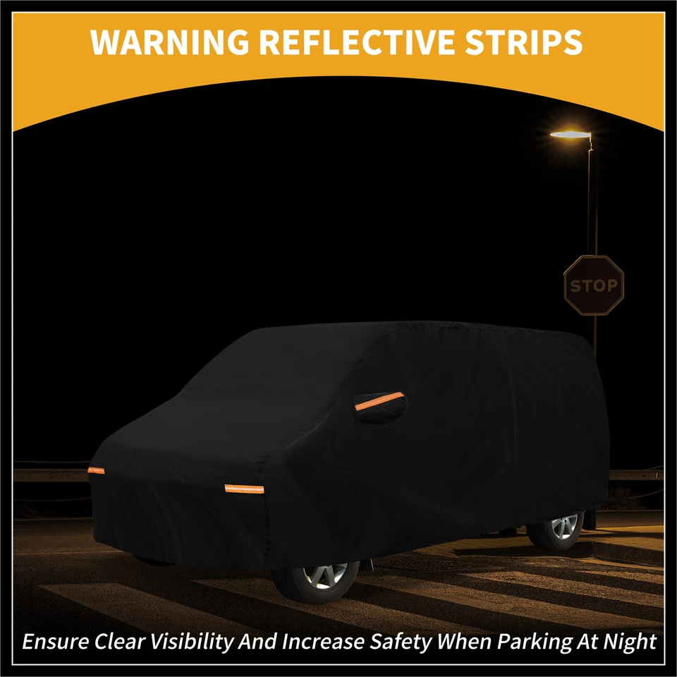 Автомобильный чехол всепогодный для Ford E-Series черный 190T-PU с левой молнией новый - Изображение 3 из 4