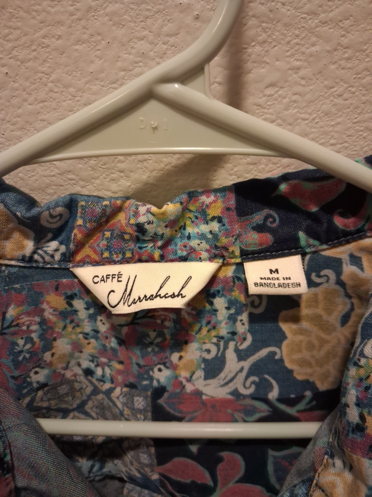 Caffè Marrakech Patchwork Floral Button-Up Shirt … - image 3