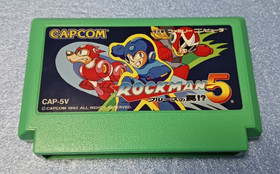 Rockman 5 Complete in Box CIB Famicom FC NES Japan Tested Working Capcom