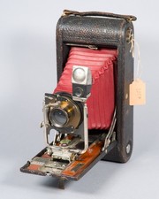Folding Pocket Kodak 3-A Model B-3 red bellows antique folding camera functional