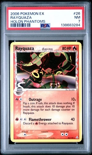 2006 POKEMON EX HOLON PHANTOMS #26 RAYQUAZA PSA 7