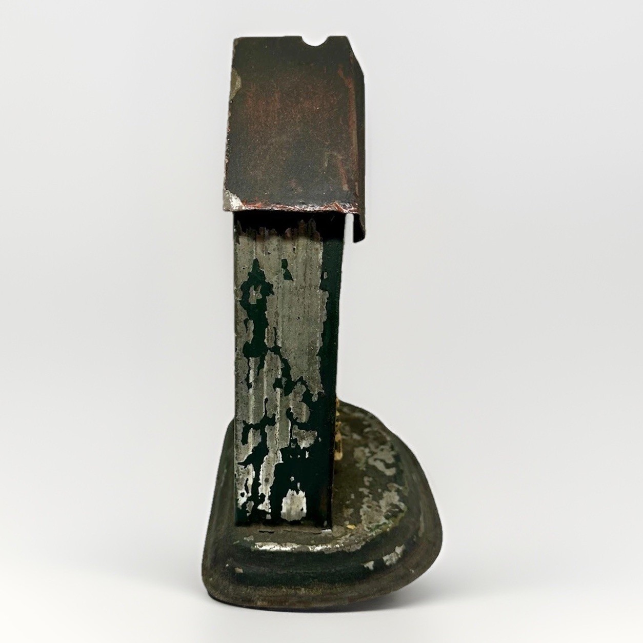 Antique German Tin Litho Weather House Barometer With Figures