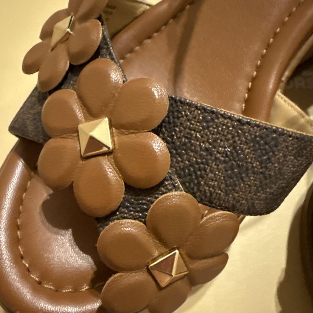 Sandali donna Michael Kors zeppa 6,5 US 23,5 cm marrone come nuovi