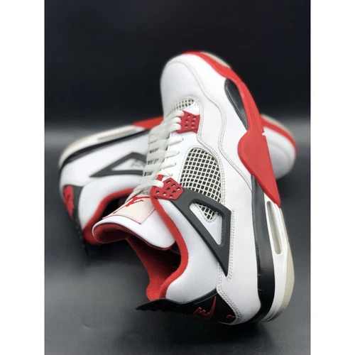 Nike Air Jordan 4 Retro OG Mid Fire Red Men’s Size 12 OG IV Clean White With Box