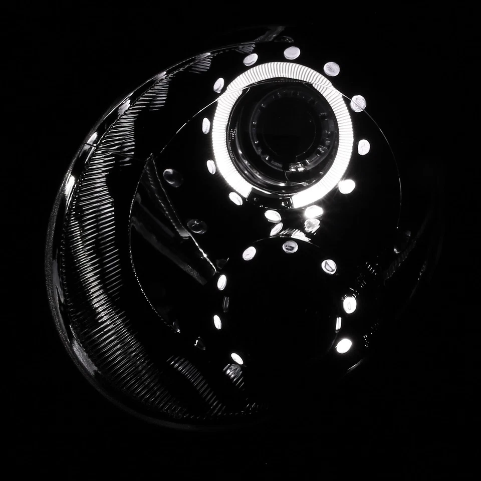 Smoke Fits 2007-2013 Mini Cooper S Projector Headlights LED Halo Lamp Left+Right Foto 3 de 4