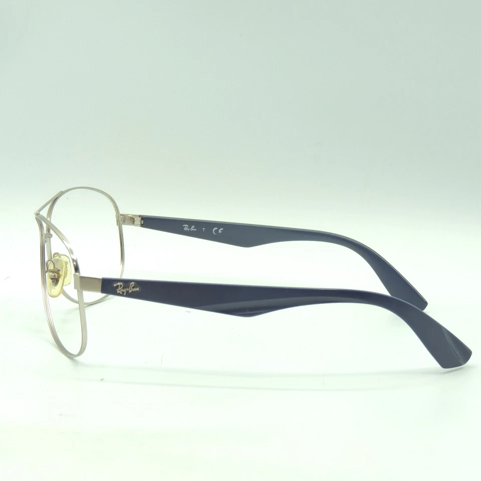 Montatura occhiali da sole Ray Ban RB 3526 argento opaco blu navy 63 14 135 - Immagine 3 di 4